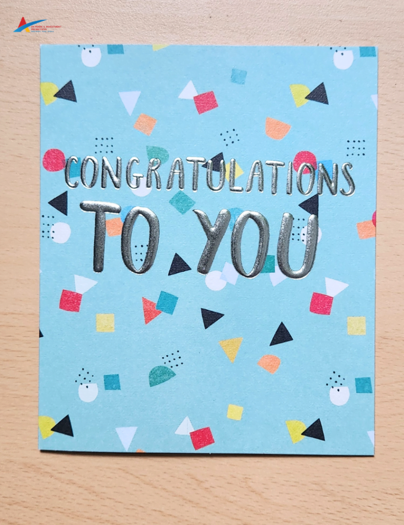 Thank you for the beautiful cards sent by our esteemed businesses to VATIP